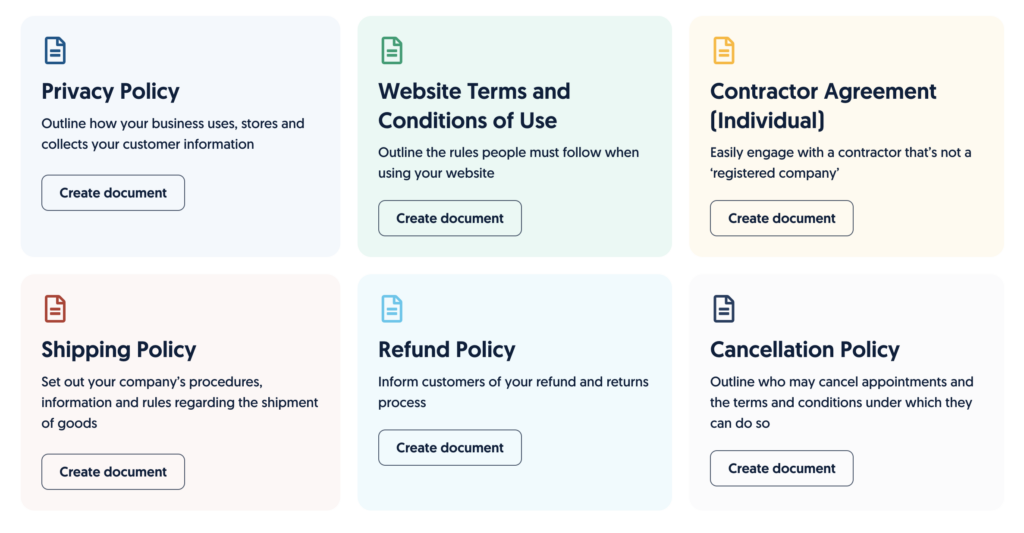 Lawpath document types